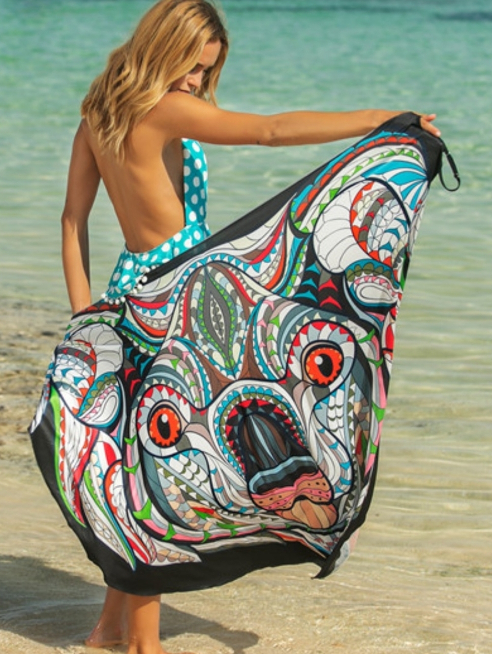 Beach Babe Wrap Cover Up - Pastel Koala